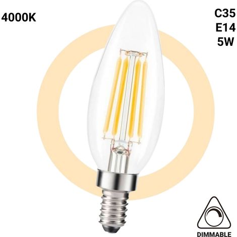 Bombilla LED Vela E14 5W Regulable C35 – 550 Lúmenes - (1/5)