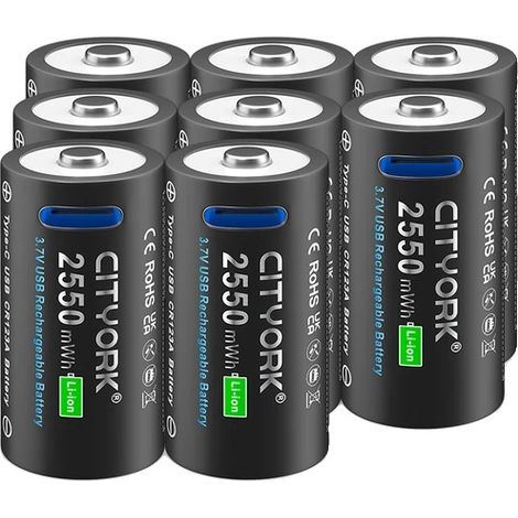 Batterie Lithium-Ion, Capacité de 2550mWh, Compatible avec Plusieurs Modèles, 8PCS Batterie (1/2)