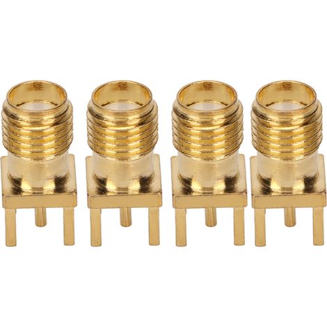 Lot de 100 adaptateurs coaxiaux RF femelles connecteurs base pour circuits imprimés modules GPS WiFi (1/5)