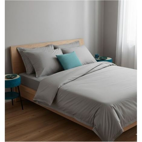 Drap plat 240 x 290 cm Contemporain gris (1/3)