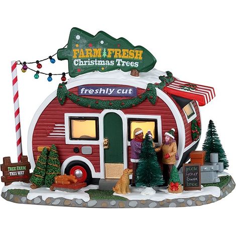 Farm Fresh Christmas Trees con fuente de alimentación Cód. 25928