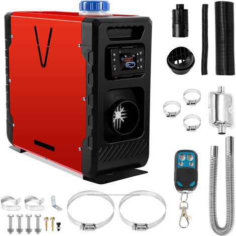 TolleTour Riscaldatore diesel ad aria  8 kW  12/24 V  Bluetooth, LCD e telecomando  1 uscita aria  verticale  serbatoio 5 L  tutto in uno (1/5)