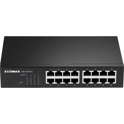 Switch réseau EDIMAX GS-1016 V2 16 ports 10 / 100 / 1000 MBit/s Y481172 (1/5)