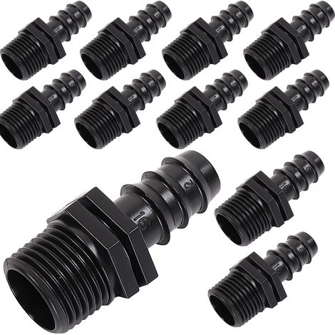 écrous tuyau de raccordement pour conduite d'eau, 16 mm avec filetage extérieur 1/2" x10 (1/3)