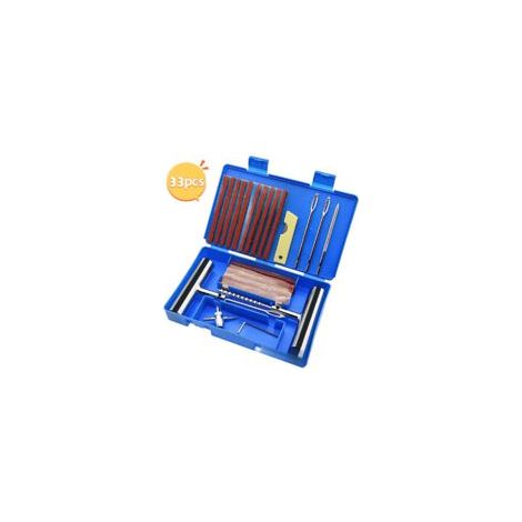 33-teiliges Set, Reifenreparaturset, Auto-Pannenreparaturset, Pannenreparaturwerkzeug, geeignet für Auto- und Motorradreifen