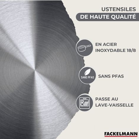 Set poêle 24 cm et 3 casseroles 12 16 et 20 cm en inox Fackelmann Geneva (1/5)