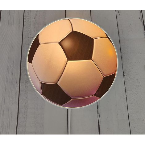 Kinderzimmer Wandlampe Fußball Ø 25cm mit Schalter, Kabel, Stecker & E14 LED (1/5)