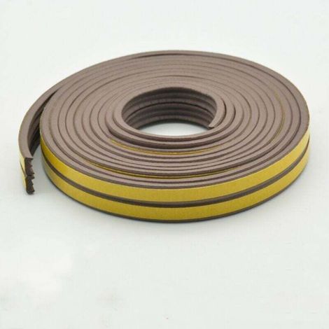 6M Door and Window Sealing Tape, Window Seal, Windproof, Anti-Collision Door and Window Sealing Strip E-brown 6M (9.4mm sealing gap 2-4mm) (1/4)