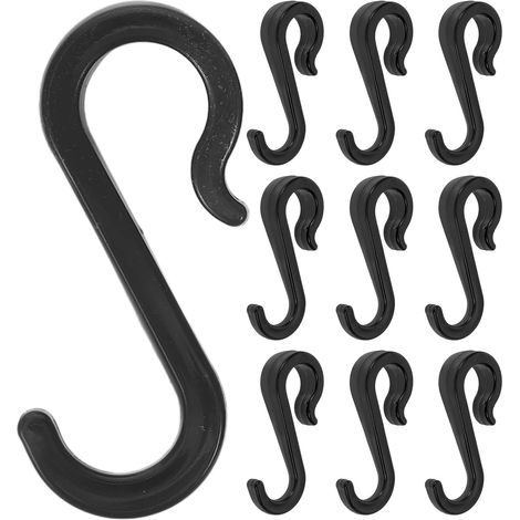 Noir Crochets en S 24 Pièces en Plastique pour Tube et Rangement (1/5)