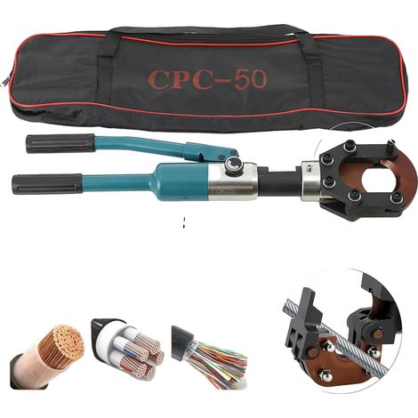 Coupe-câble hydraulique, lame en acier allié à haute teneur en carbone, capacité opérationnelle à 360°, poignée ergonomiquement conçue (1/5)