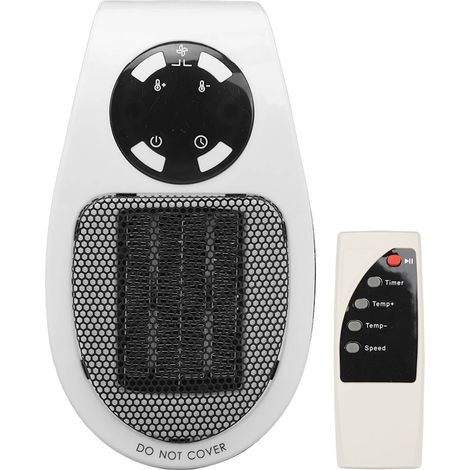 Radiateur mural PTC avec télécommande, affichage LED et minuterie - Prise EU 220V pour bureau et intérieur (1/5)