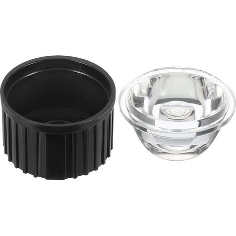 20-mm-LED-Linse, 90°, mit Kunststoffhalterung, 8-teiliges Set Acryl-Optiklinsen für 1-W- und 3-W-Hochleistungs-LED-Leuchten, Schwarz, 20 x 11 x 90 (1/4)