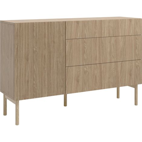 Selsey Nolie - Sideboard mit 3 Schubladen, Eichenholzoptik, 140 cm