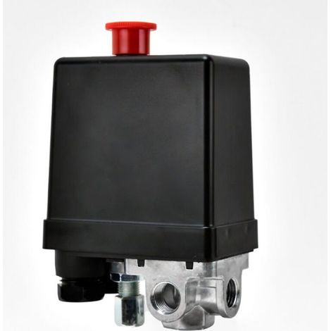 Interrupteur Compresseur Air - Pressostat Automatique 220/380 V 20 A - Réglage Pression 5 à 8 Bar - Pour Pompe À Eau - 1 Pièce (1/3)