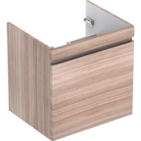 Mueble bajo lavabo para mueble Geberit Renova Plan, con un cajón y un cajón inglés: Ancho 58.8cm, Alto 58.5cm, Fondo 47.3cm, Olmo / Lámina decorativa estructurada