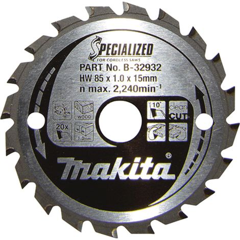 MAKITA B-32932 Specialized for wood 85mm x 15mm x 20T