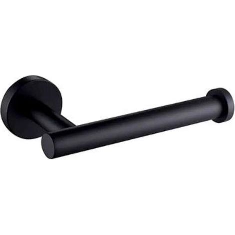 Moderner runder Wand-Toilettenpapierhalter aus gebürstetem Edelstahl, 12,7 cm (5 Zoll), für Bad und Küche, schwarz. (1/3)