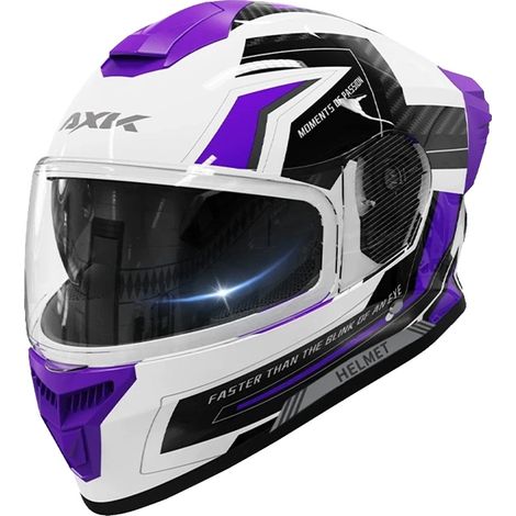 Casco integrale, design a doppia visiera, caratteristiche di sicurezza avanzate, lavanda (1/2)