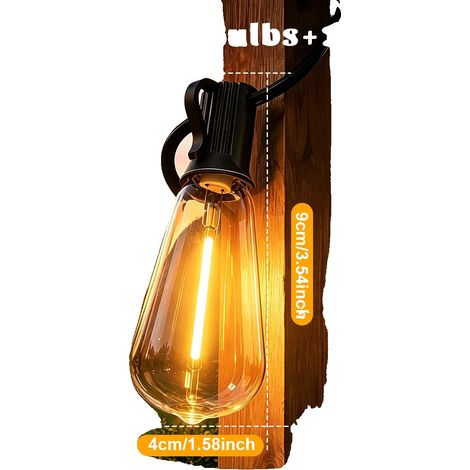 Guirlandes lumineuses solaires, luminosité dimmable, résistant aux intempéries, 17.25m 45ampoules (1/2)