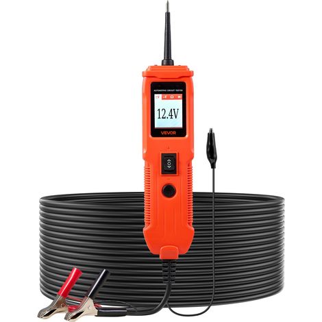 Testeur de Circuit Automobile 8-35 V DC, Testeur de Continuité avec Écran TFT et Éclairage, Sonde avec Câble 4 m, pour Test de Tension DC et AC, de Résistance et de Diode, pour Atelier (1/5)