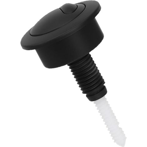 1 bouton poussoir de chasse d'eau double pour chasse d'eau de toilettes (noir) (1/5)