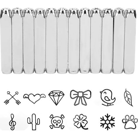 12 jeux de modèles de tampons, estampage de motifs sur métal, cuir et bois, estampage sur acier, estampage de chiffres, estampage de lettres, estampage de logos, estampage de chiffres sur acier et est (1/2)