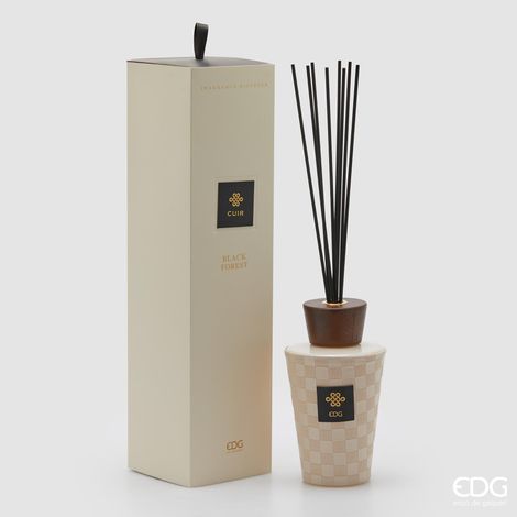 EDG Enzo De Gasperi Profumatore Bottiglia Cuir 1.000 Ml H 22 Cm Black Forest Scatola Regalo (1/3)