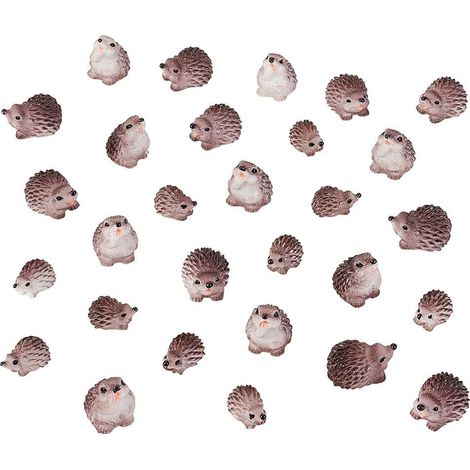 Lot de 30 Mini Figurines de Hérisson en Résine Décoration pour Micro Paysage Jardin Miniature Pot de Fleurs Jardinage Paysager Maison Table (1/5)