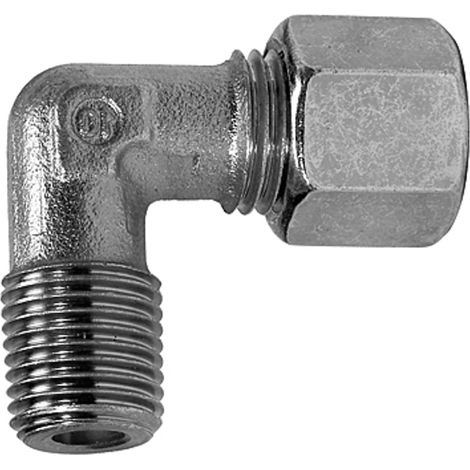 Riegler Winkel-Einschraubverschraubung, R 1/8 a., Rohr-Ø 8, Stahl verz.