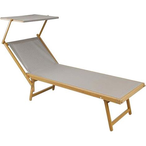 LETTINO SPIAGGIA ALLUMINIO EFFETTO LEGNO ECRU PAPILLON