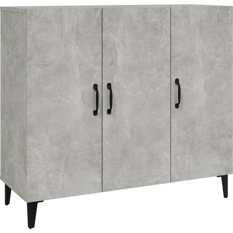 Credenza buffet cassettiera mobile contenitore organizer cucina soggiorno soggiorno 90 x 34 x 80 cm derivati del legno grigio 020032119