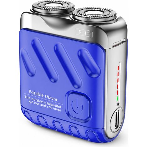 Rasoir électrique homme R12 portable rechargeable USB C étanche design valise pour Bricolage et voyage (1/4)