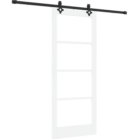 Maison Exclusive - Schiebetür Weiß 83 x 202 cm Massivholz Kiefer