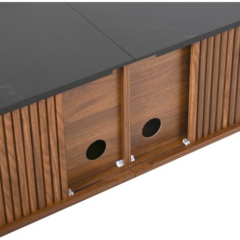 Meuble moderne pour la télévision : étagère pour la télévision, support pour la télévision, panneau de montage pour la télévision. Design unique. Dimensions : 190 x 35 x 45 cm (longueur × largeur × ha (1/5)