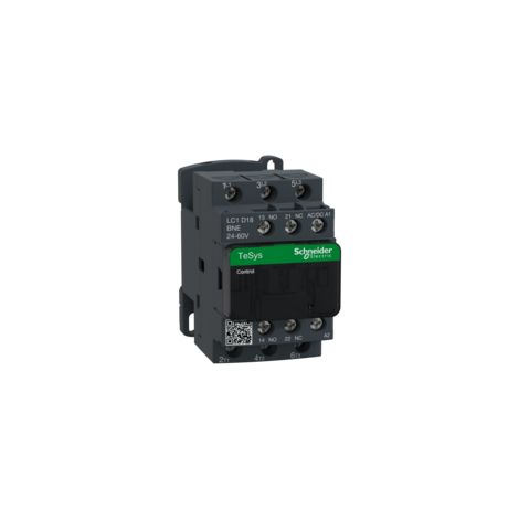 TeSys D Green contattore - 3P - = 440 V - 18 A AC-3 - 24...60 V AC/DC - LC1D18BNE