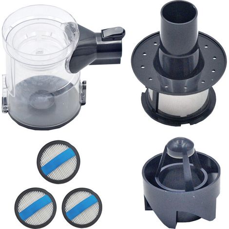 Compatible avec les aspirateurs Proscenic/Ultenic P12/P13, accessoires d'alimentation, cartouches filtrantes, filtres HEPA, ensemble de bac à poussière multi-cônes + ensemble multi-cônes + 3 filtres H (1/5)