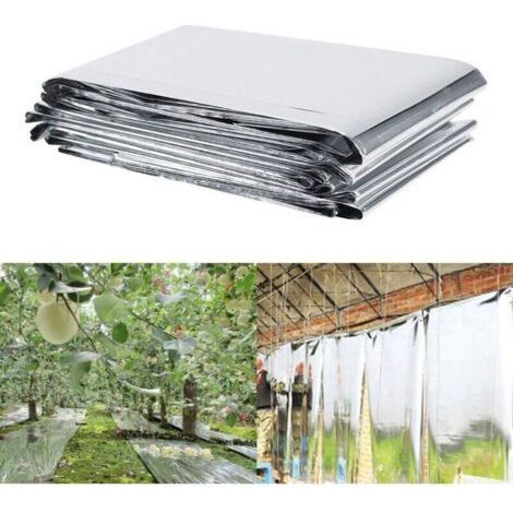Silver Reflective Plant Film Grow Tent Greenhouse Gardening Accessories 210x120cm (1/3)