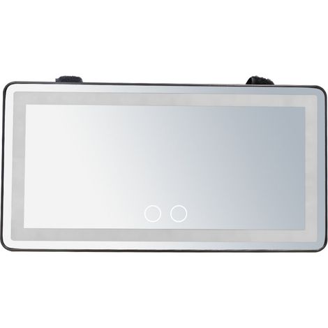 Miroir de pare-soleil de voiture avec éclairage LED pour le maquillage, miroir de beauté avec lumière et écran tactile, rechargeable (1/5)