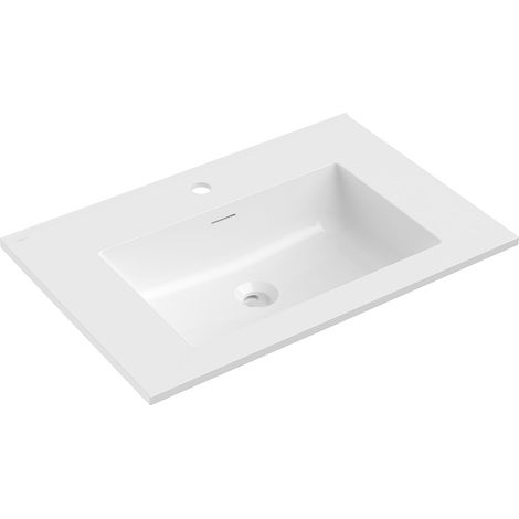 Mexen Otis lavabo empotrado en encimera 71 x 46,5 cm, blanco brillo - 25187000 (1/3)