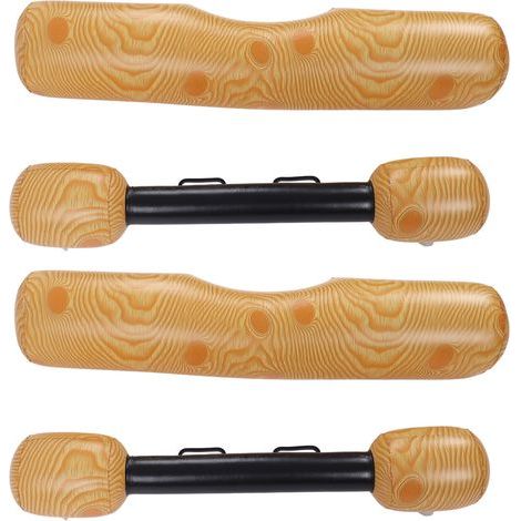 Lot de 2 bouées gonflables imitation bois pour piscine, jeux aquatiques et fêtes en plein air pour adultes et enfants. (1/5)