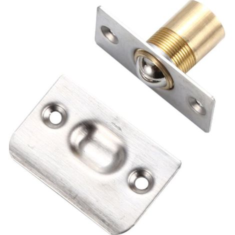 Lot de 2 loquets de porte en acier inoxydable avec gâche - Taille réglable (1/5)