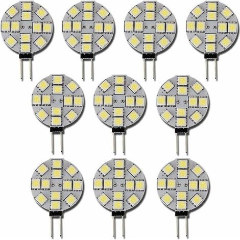 10x Ampoule LED G4 DC 12V Non dimmable Blanc 6000K Ampoule de lumière Remplacement 20W Lampe halogène pour Cuisine Camping-Car RV remorque Bateau (1/5)