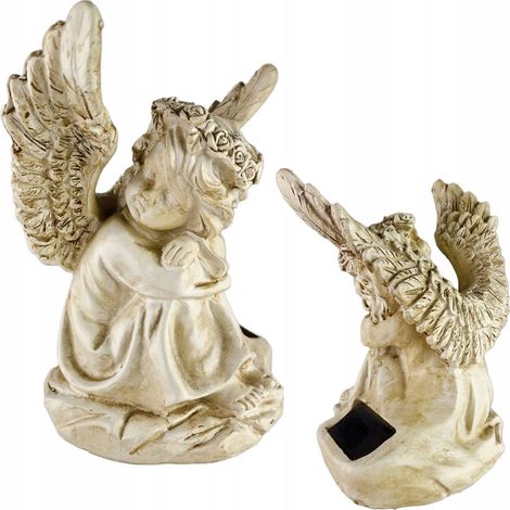 Vela solar de ángel guardián, corona luminosa para el jardín o la tumba, 16 cm. (1/5)