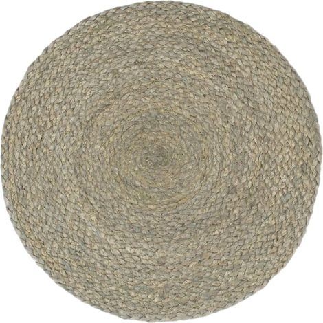 Napperons 4 pcs Gris Plain 38 cm Rond Jute CFW256645 (1/4)