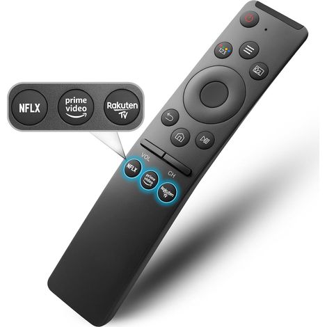 1 Télécommande, Compatible Samsung QLED UHD 4K 8K, Boutons Raccourcis, Pour Smart TV LED LCD HDTV (1/5)