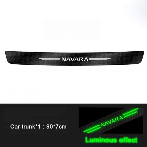 (Coffre 1 pièce) Film adhésif lumineux anti-rayures pour seuil de porte de voiture Nissan Navara - Protection contre les éraflures et les rayures - Autocollants imperméables (1/3)