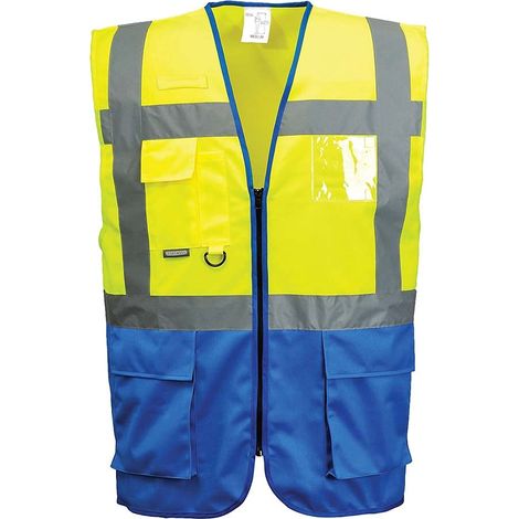 Portwest C476 Gilet Executive Varsavia, Giallo/Royal, XL