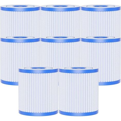 Pool Filter Compatible avec 29007E Type H, Cartouche de Rechange Pompe de Filtration 330 GPH, Filtre de Piscine Hors Sol, 102mm x 92mm (1/5)