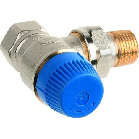 Resideo Thermostatventil Kombi-TRV, Eck (für einfachen hydraulischen Abgleich) AG 3/8
