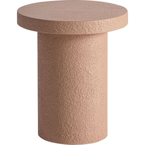 Table d appoint ronde en béton terracotta - terracotta (1/4)